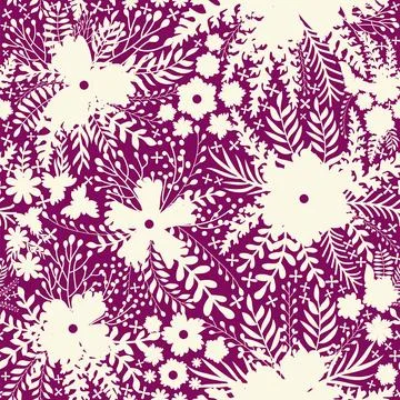Vintage Decorative seamless pattern in classic style with small flowers, di.. Illustrazione stock