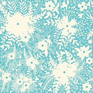 Vintage Decorative seamless pattern in classic style with small flowers, di.. Stock Illustration