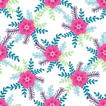 Vintage Decorative seamless pattern in classic style with small flowers, dits Stock Illustration