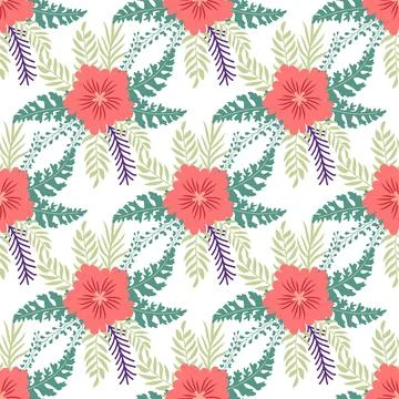 Vintage Decorative seamless pattern in classic style with small flowers, dits Stock Illustration