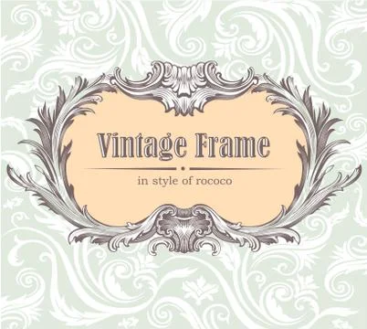 Vintage decorative vector frame Stock Illustration