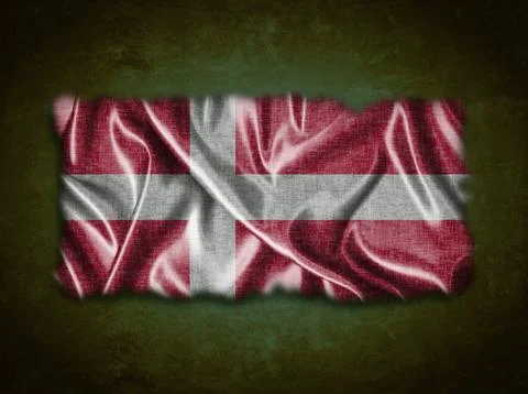 Vintage denmark flag. Stock Illustration