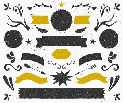 Vintage Design Elements Collection Illustrazione stock