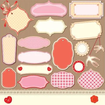 Vintage design elements - different labels Stock Illustration
