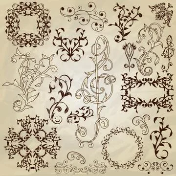 Vintage design elements Illustrazione stock