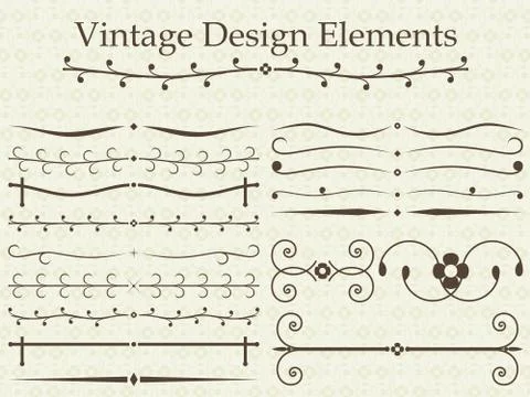 Vintage design elements Stock-Illustration