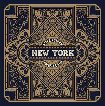 Vintage design with frame. Vector resources. Stock Illustration