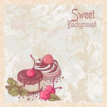 Vintage design for menu Illustrazione stock