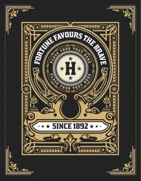 Vintage design with old frame Stock Illustration