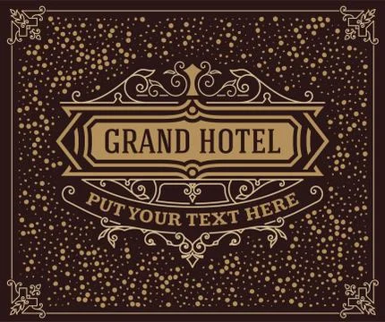 Vintage design template Stock Illustration