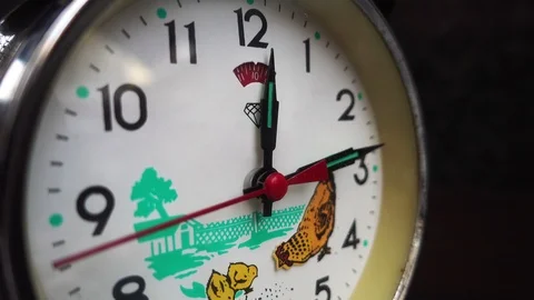 Vintage Desk Clock Stock Footage 98963654