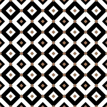 Vintage diagonal chequerwise squares cross lines vector pattern or background Stock Illustration