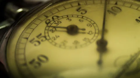 Vintage dial stopwatch Stock Footage 56474894