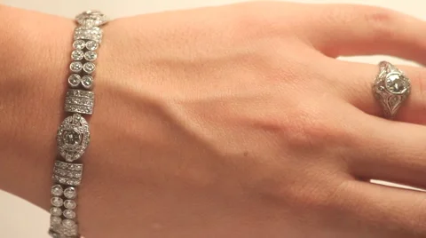 Vintage Diamond Jewelry (HD) Stock Footage
