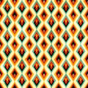 Vintage diamond seamless pattern Stock Illustration
