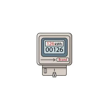 Vintage digital speedometer illustration Stock Illustration