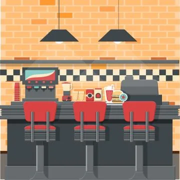 Vintage diner vector Stock Illustration