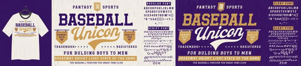 Vintage Distressed Double Line Display Font Vector Typography Stock Illustration