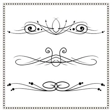 Vintage divider set 2. 스톡 일러스트
