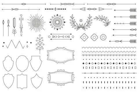 Vintage Dividers and Frames Stock Illustration