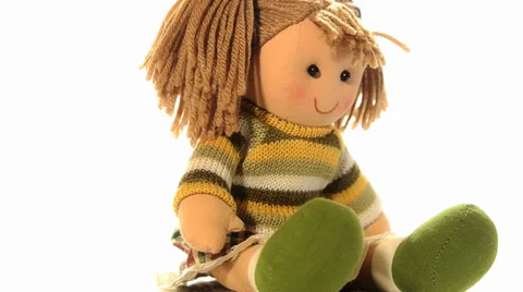 Vintage doll Vídeo Stock 33554204