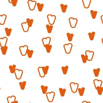 Vintage doodle seamless pattern with hearts. Cute repeating background. Vector 스톡 일러스트