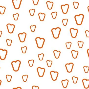 Vintage doodle seamless pattern with hearts. Cute repeating background. Vector 스톡 일러스트