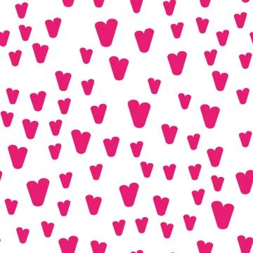 Vintage doodle seamless pattern with hearts. Cute repeating background. Vector 스톡 일러스트