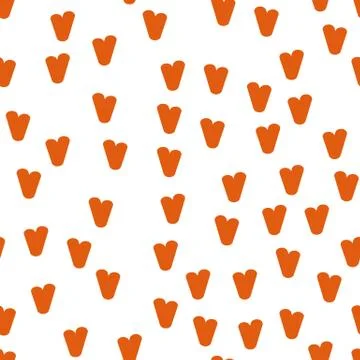 Vintage doodle seamless pattern with hearts. Cute repeating background. Vector 스톡 일러스트