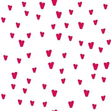 Vintage doodle seamless pattern with hearts. Cute repeating background. Vector p 스톡 일러스트