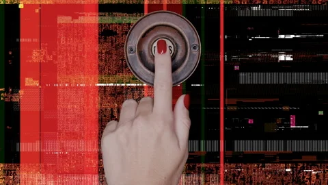 Vintage door bell with code and data Stock-Footage 322070237