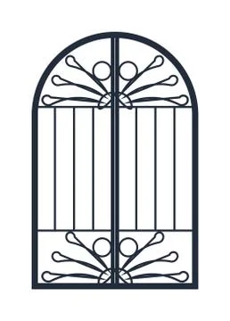 Vintage door isolated vector Ilustración de archivo