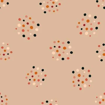 Vintage dots seamless pattern. Minimalist decoration background. Stock Illustration