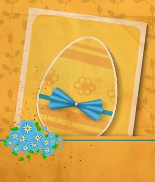 Vintage easter card Illustrazione stock