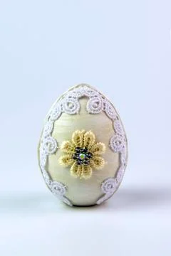 Vintage easter eggs on a white background Stock Photos