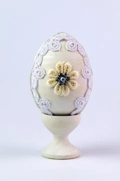 Vintage easter eggs on a white background Stock Photos