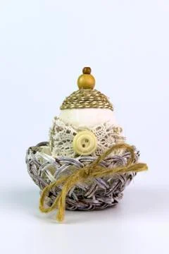 Vintage easter eggs on a white background Stock Photos