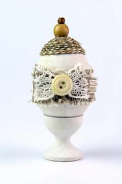 Vintage easter eggs on a white background Stock Photos