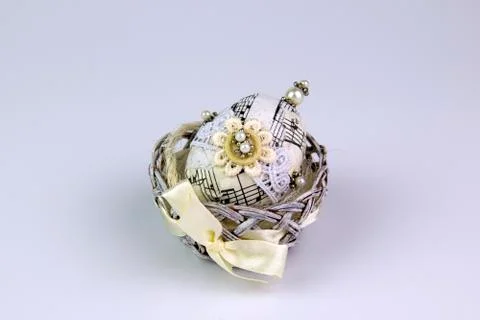 Vintage easter eggs on a white background Stock Photos