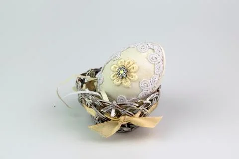 Vintage easter eggs on a white background Stock Photos