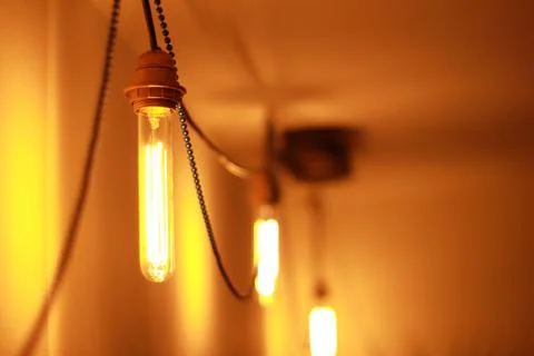 Vintage Edison Bulb Stock Illustration