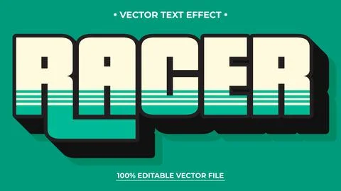 Vintage editable text effect alphabet font typography Stock Illustration