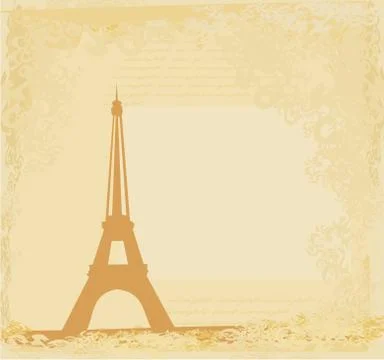 Vintage eiffel card Stock Illustration