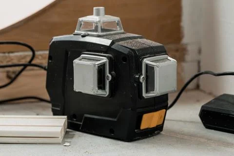 Vintage Electric Tool Model on a Workbench with Cables and Accessories Stock Photos