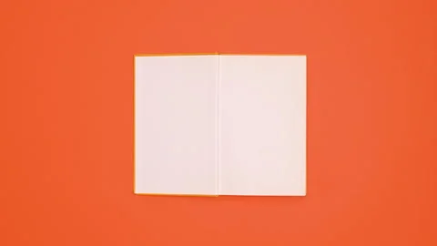 Vintage Elegance: Blank Page in an Old Book Stock Footage 254807110