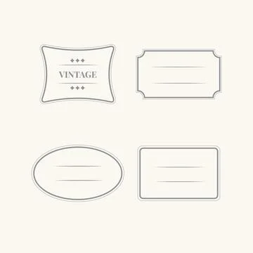 Vintage elegant frames and labels vector set, classic ornate borders for product イラスト素材