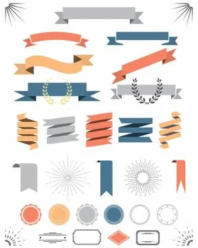 Vintage elements Illustrazione stock