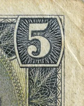 Vintage elements of paper banknotes Stock Photos