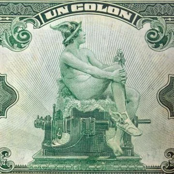 Vintage elements of paper banknotes Stock Photos
