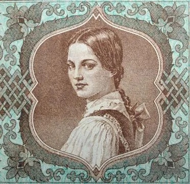 Vintage elements of paper banknotes Foto stock